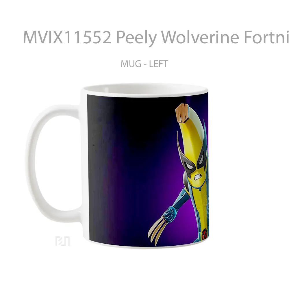 Mug Peely Wolverine Fortnite Hadiah Lucu dan Menarik - All-side / Desain