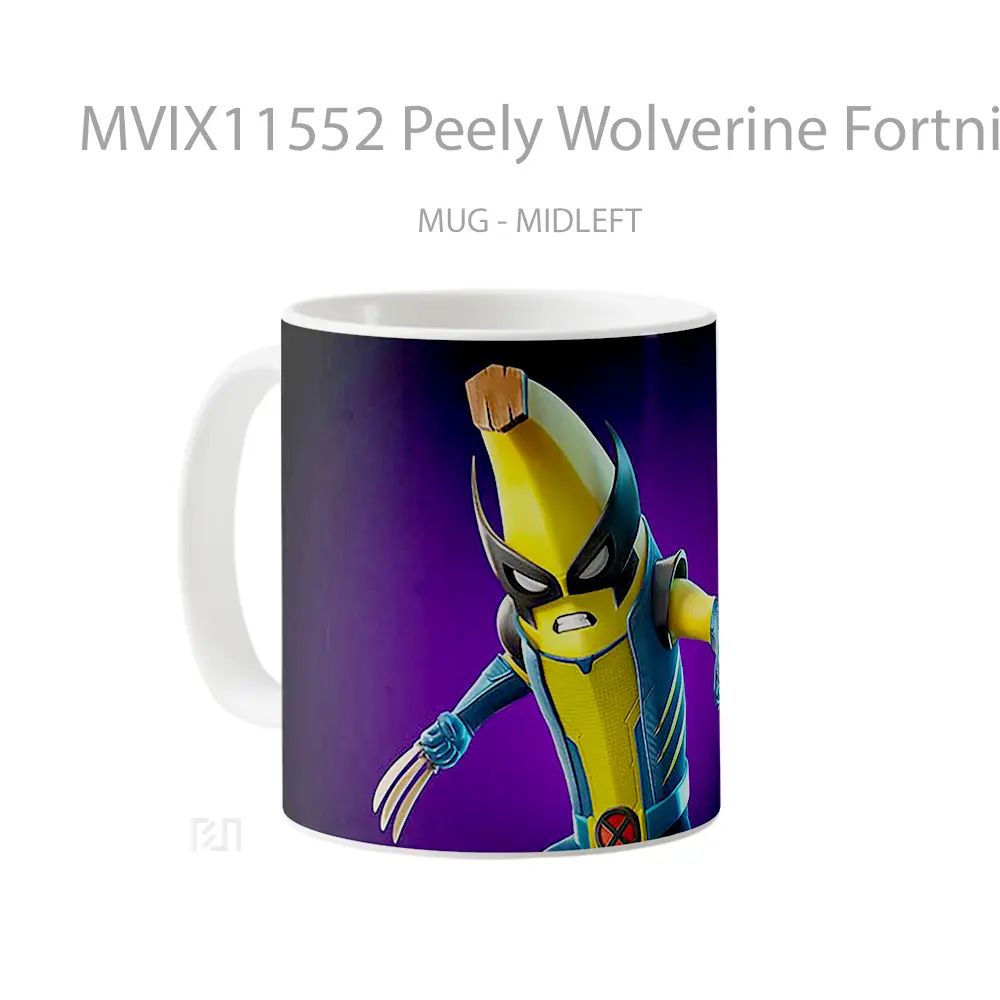 Mug Peely Wolverine Fortnite Hadiah Lucu dan Menarik - All-side / Desain
