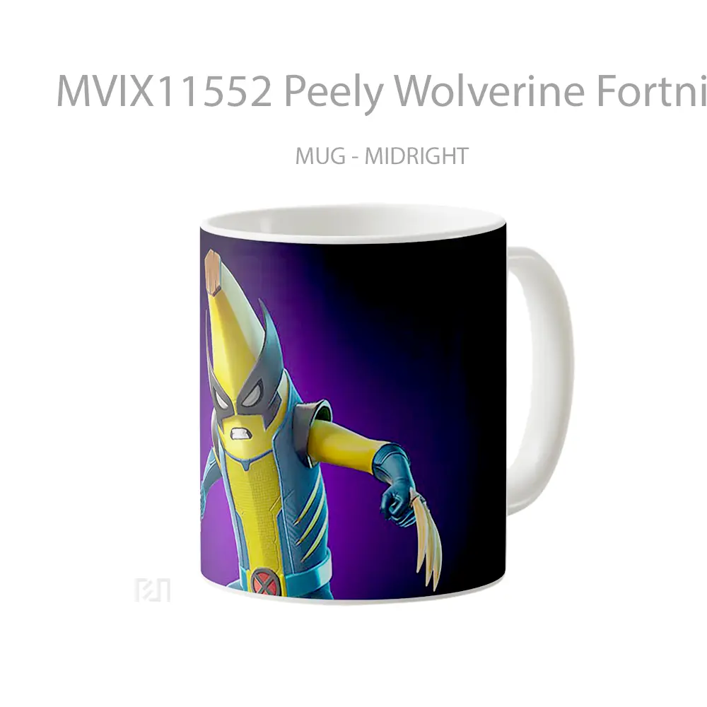 Mug Peely Wolverine Fortnite Hadiah Lucu dan Menarik - All-side / Desain