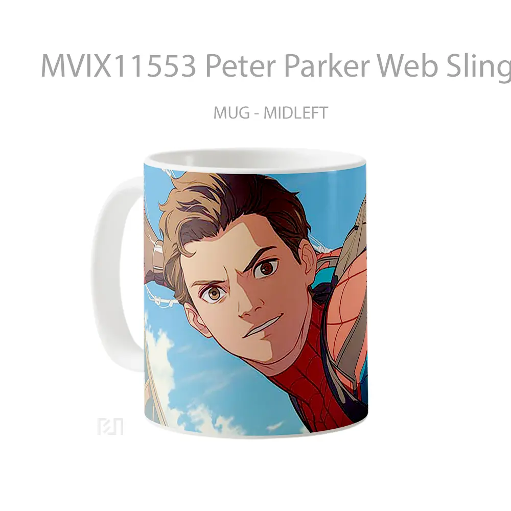 Mug Peter Parker Web Slinging Koleksi Mug Limited Edition - All-side / Desain