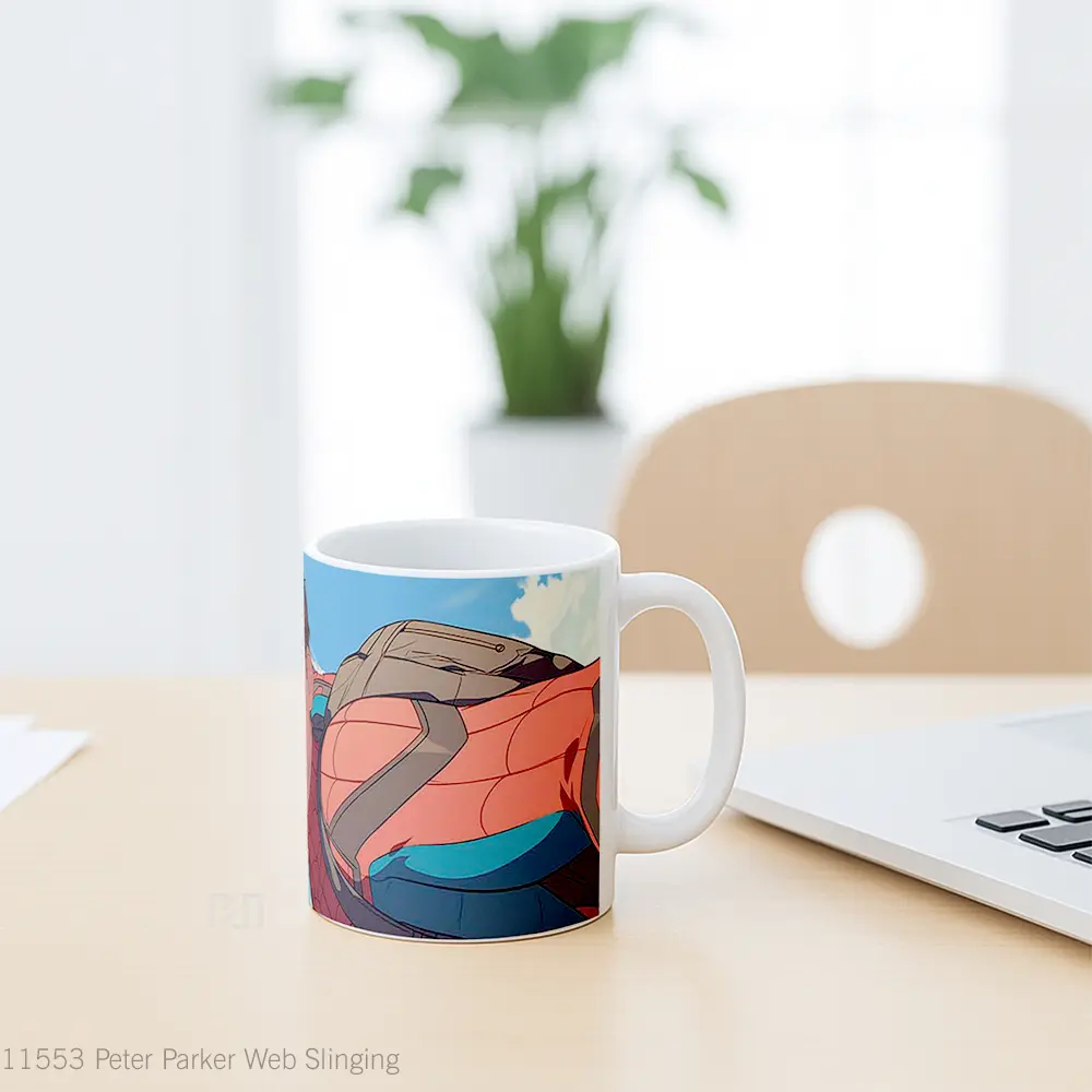 Mug Peter Parker Web Slinging Koleksi Mug Limited Edition - All-side / Desain