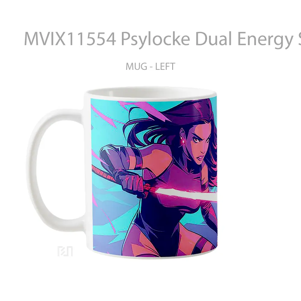 Mug Psylocke Dual Energy Swords Koleksi Mug Limited Edition - All-side / Desain
