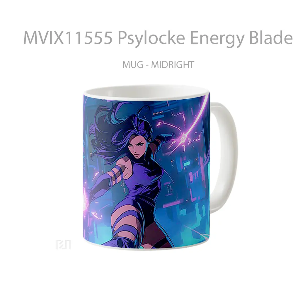 Mug Psylocke Energy Blades Action Koleksi Mug Limited Edition - All-side / Desain