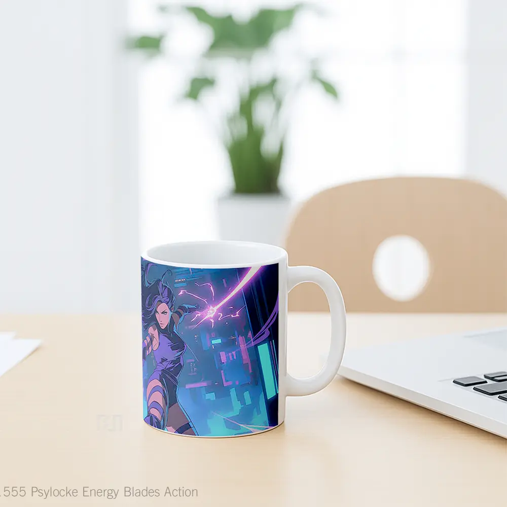 Mug Psylocke Energy Blades Action Koleksi Mug Limited Edition - All-side / Desain