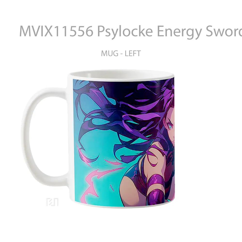 Mug Psylocke Energy Sword Pose Hadiah Lucu dan Menarik - All-side / Desain