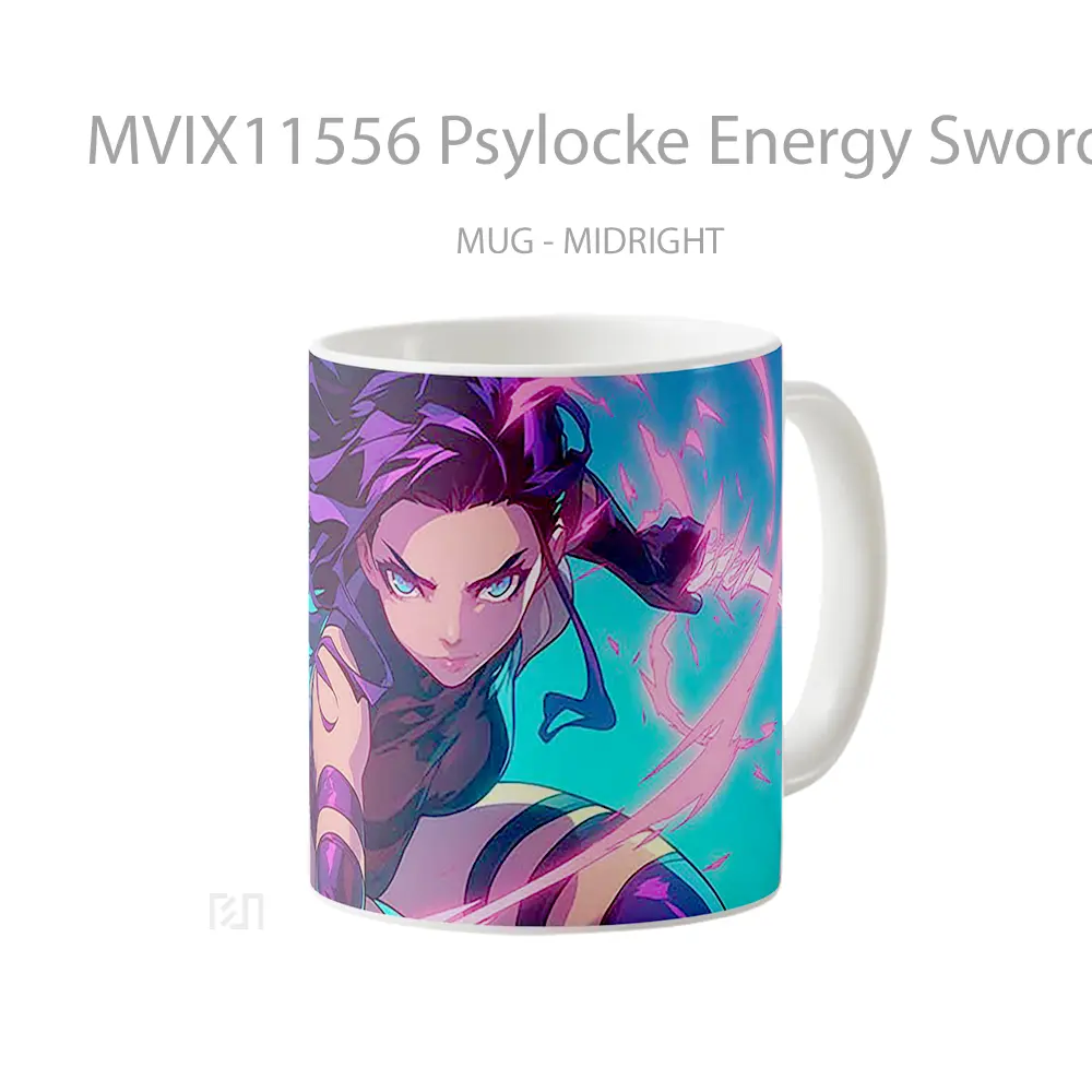 Mug Psylocke Energy Sword Pose Hadiah Lucu dan Menarik - All-side / Desain
