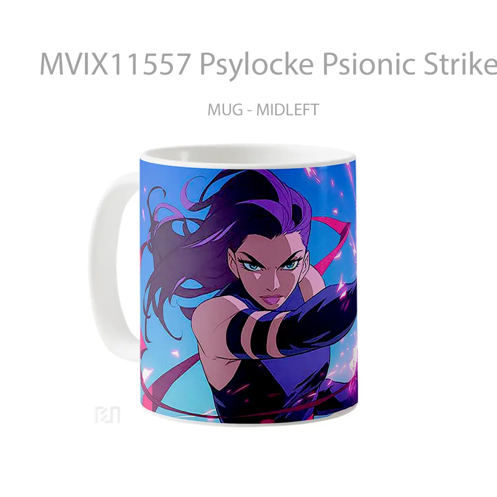 Mug Psylocke Psionic Strike Mug Aesthetic Koleksi Spesial - All-side / Desain