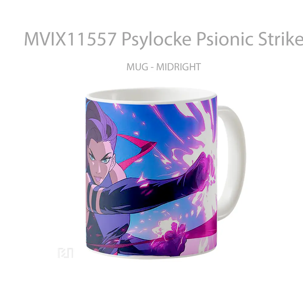 Mug Psylocke Psionic Strike Mug Aesthetic Koleksi Spesial - All-side / Desain