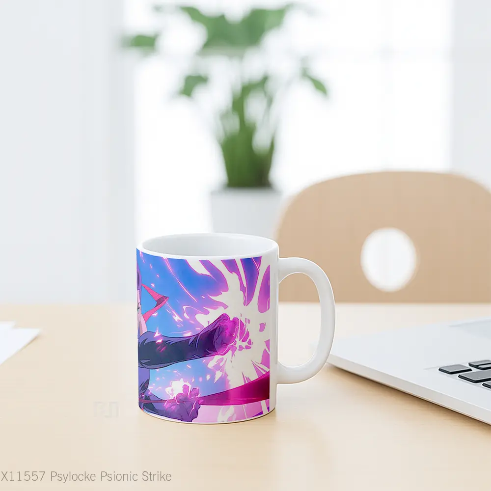 Mug Psylocke Psionic Strike Mug Aesthetic Koleksi Spesial - All-side / Desain