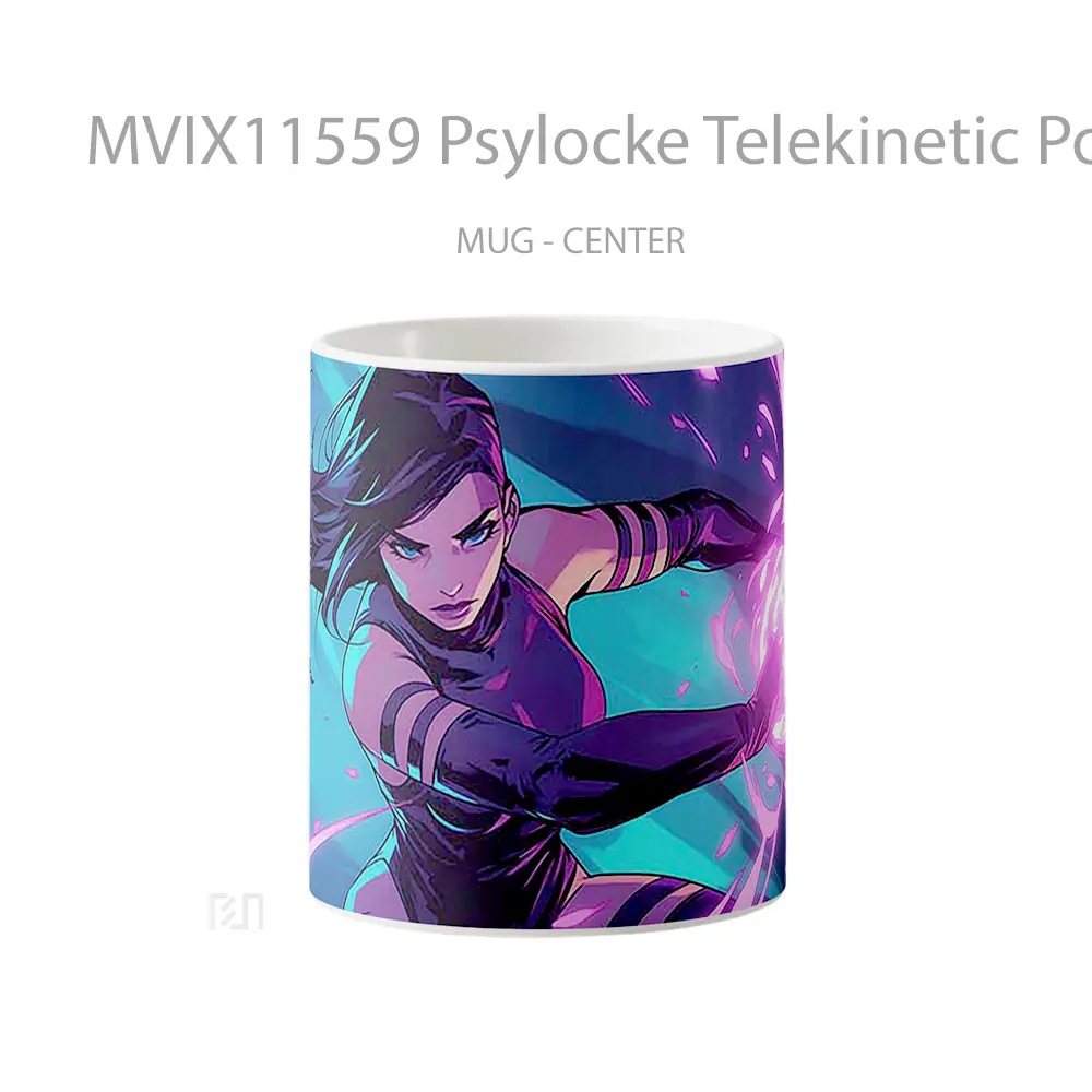 Mug Psylocke Telekinetic Power Glow Mug Aesthetic Koleksi Spesial
