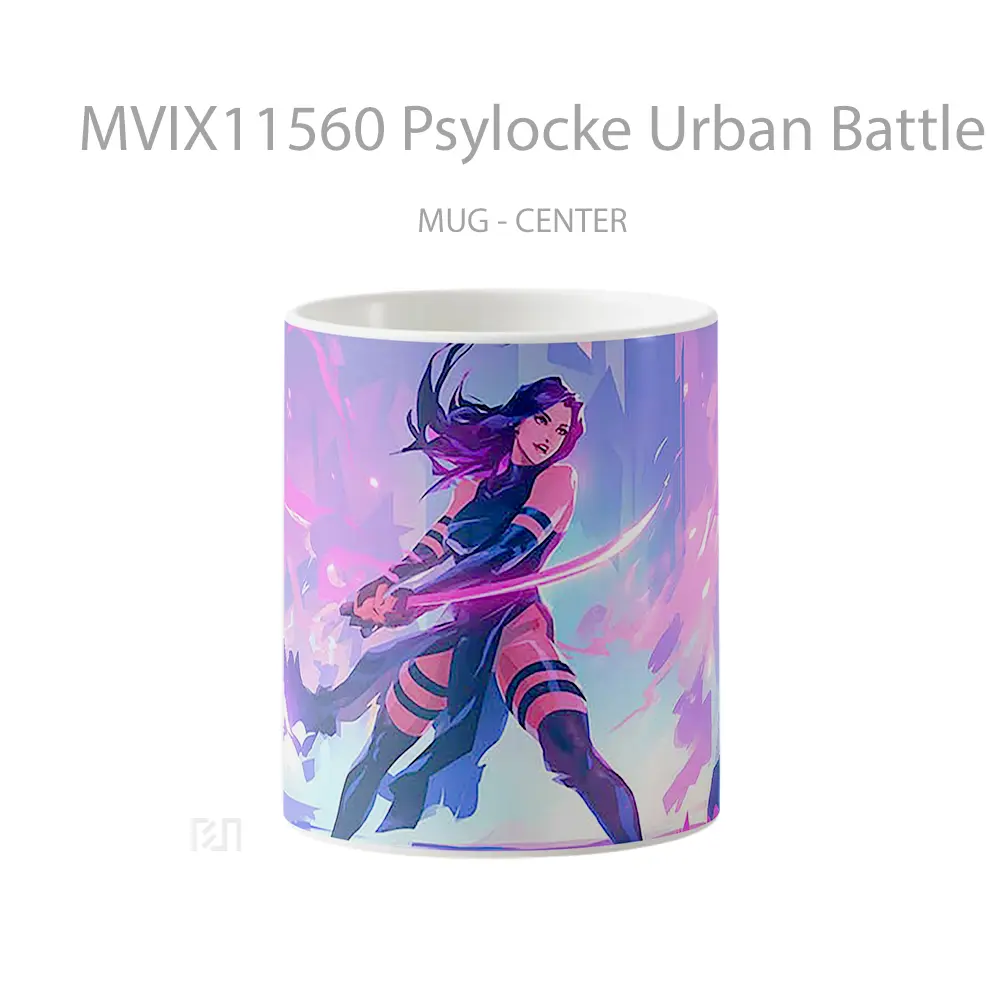 Mug Psylocke Urban Battle Glow Hadiah Lucu dan Menarik