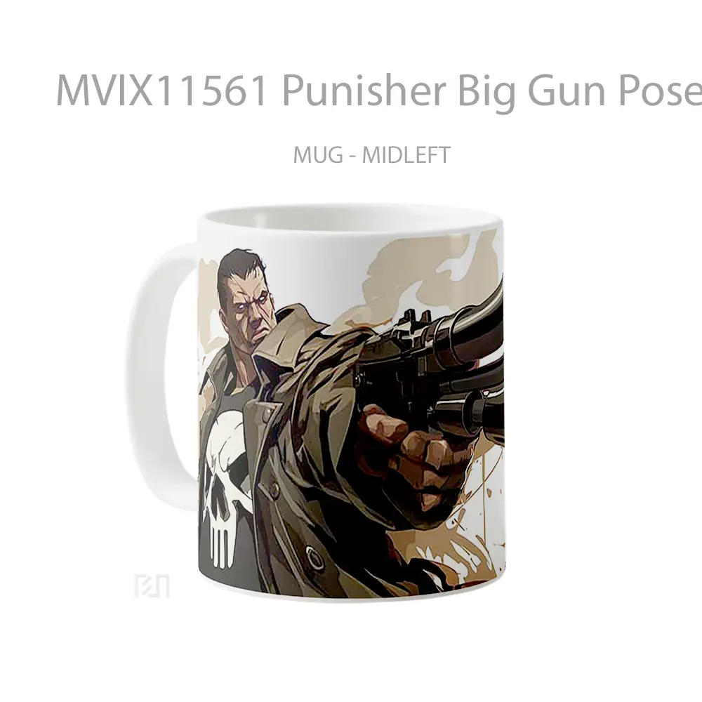 Mug Punisher Big Gun Pose Mug Aesthetic Koleksi Spesial - All-side / Desain