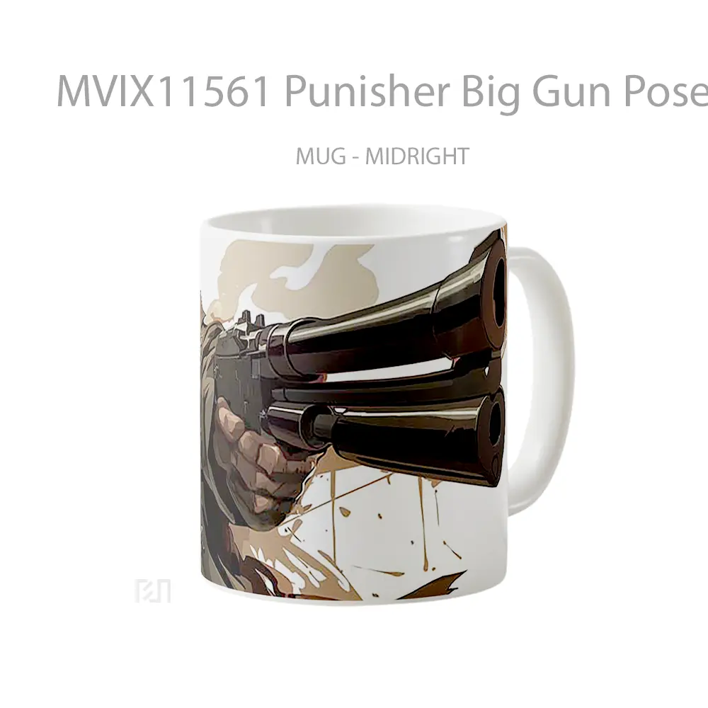 Mug Punisher Big Gun Pose Mug Aesthetic Koleksi Spesial - All-side / Desain