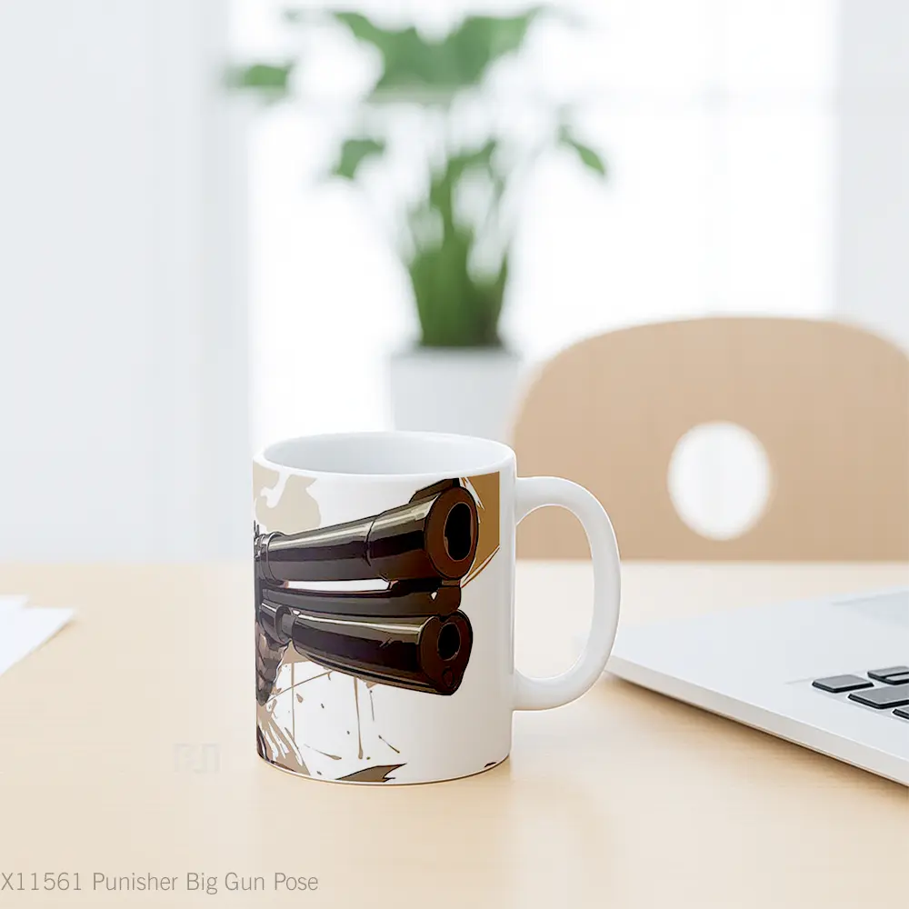 Mug Punisher Big Gun Pose Mug Aesthetic Koleksi Spesial - All-side / Desain