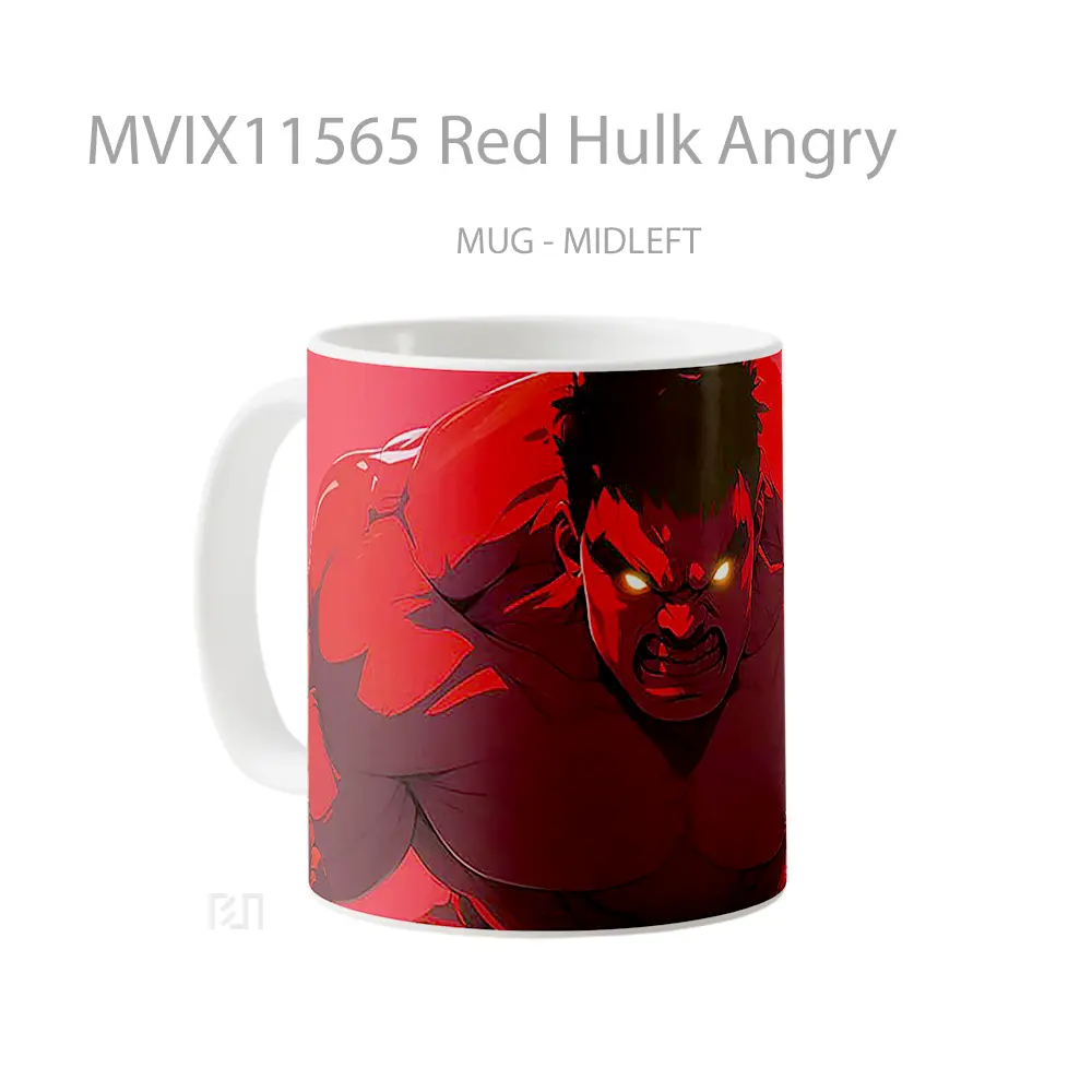 Mug Red Hulk Angry Mug Aesthetic Koleksi Spesial - All-side / Desain