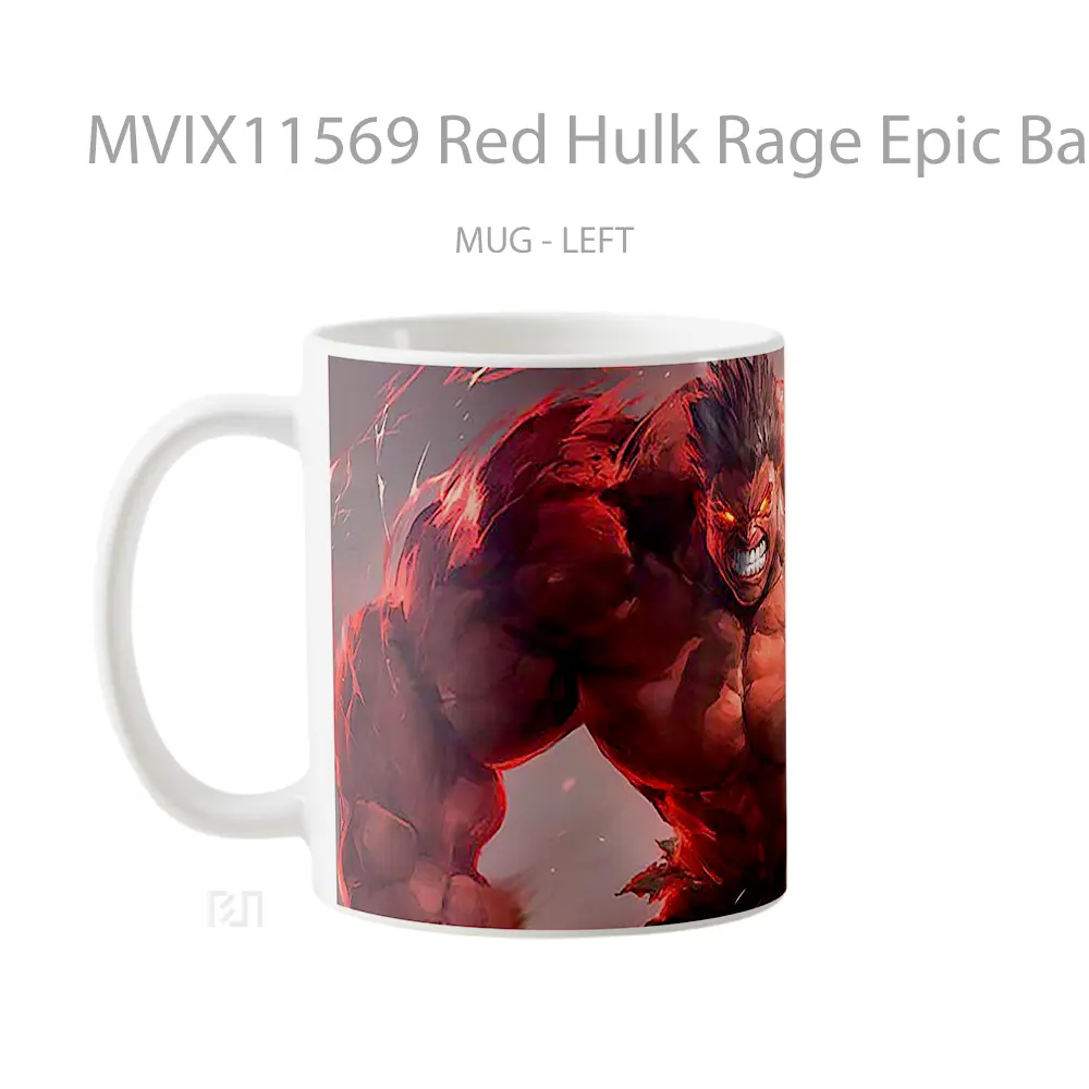 Mug Red Hulk Rage Epic Battle Koleksi Mug Limited Edition - All-side / Desain