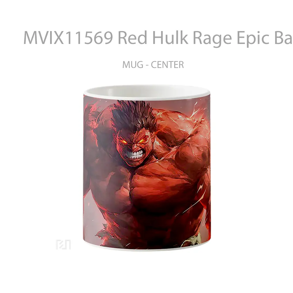 Mug Red Hulk Rage Epic Battle Koleksi Mug Limited Edition