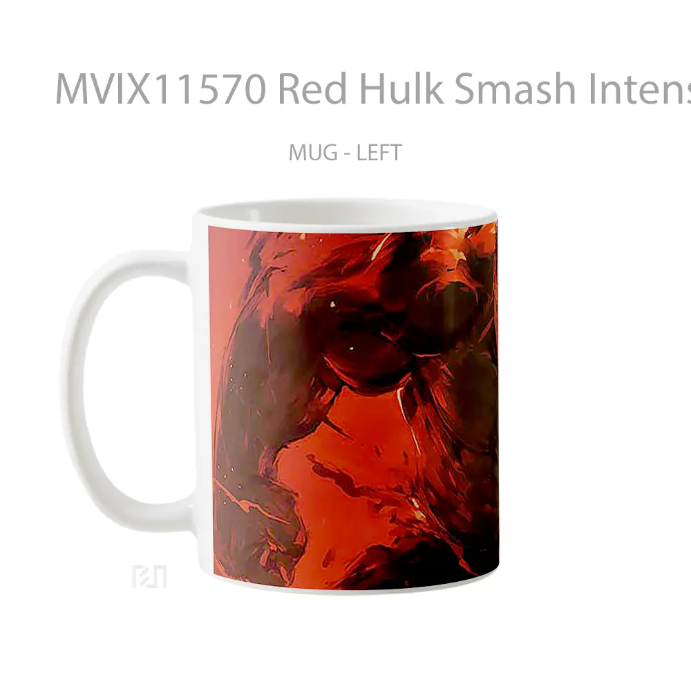 Mug Red Hulk Smash Intense Rage Gelas Keramik Desain Unik - All-side / Desain