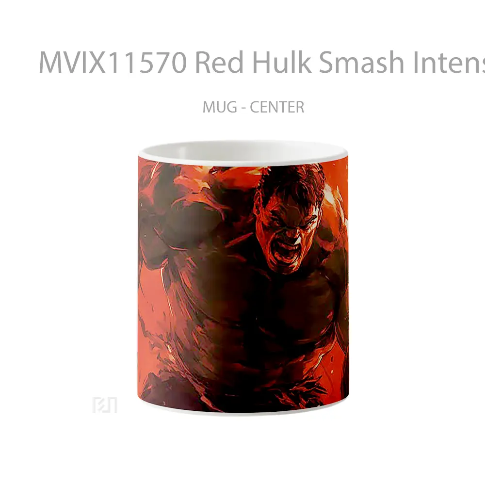 Mug Red Hulk Smash Intense Rage Gelas Keramik Desain Unik