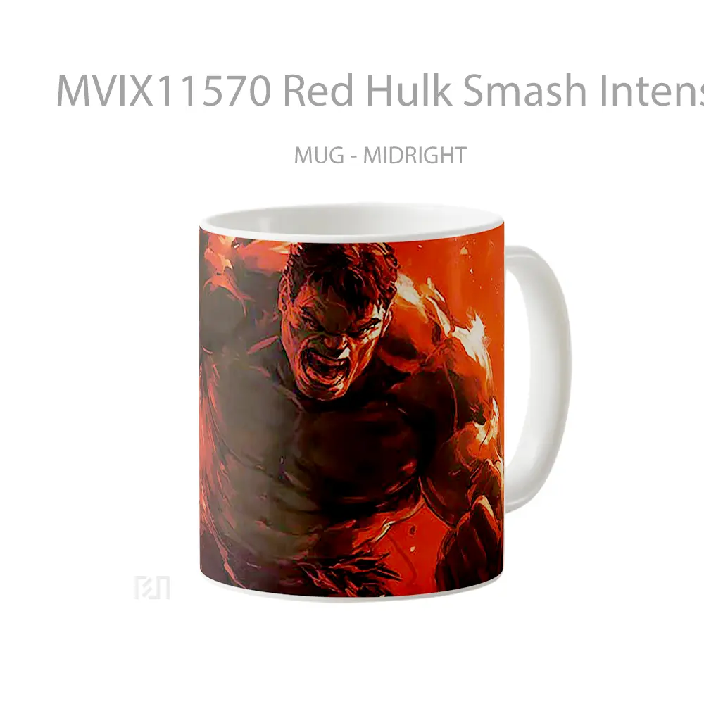 Mug Red Hulk Smash Intense Rage Gelas Keramik Desain Unik - All-side / Desain