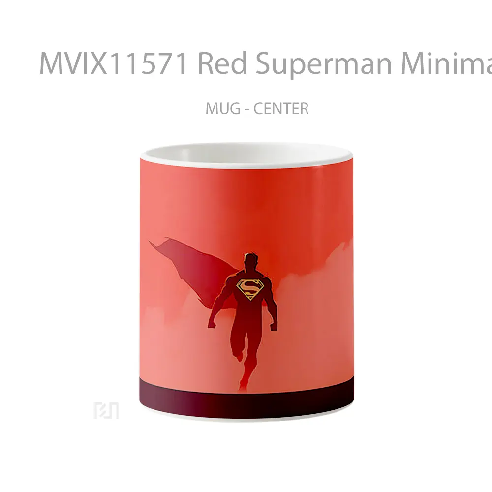 Mug Red Superman Minimalist Hadiah Spesial Fans Superhero