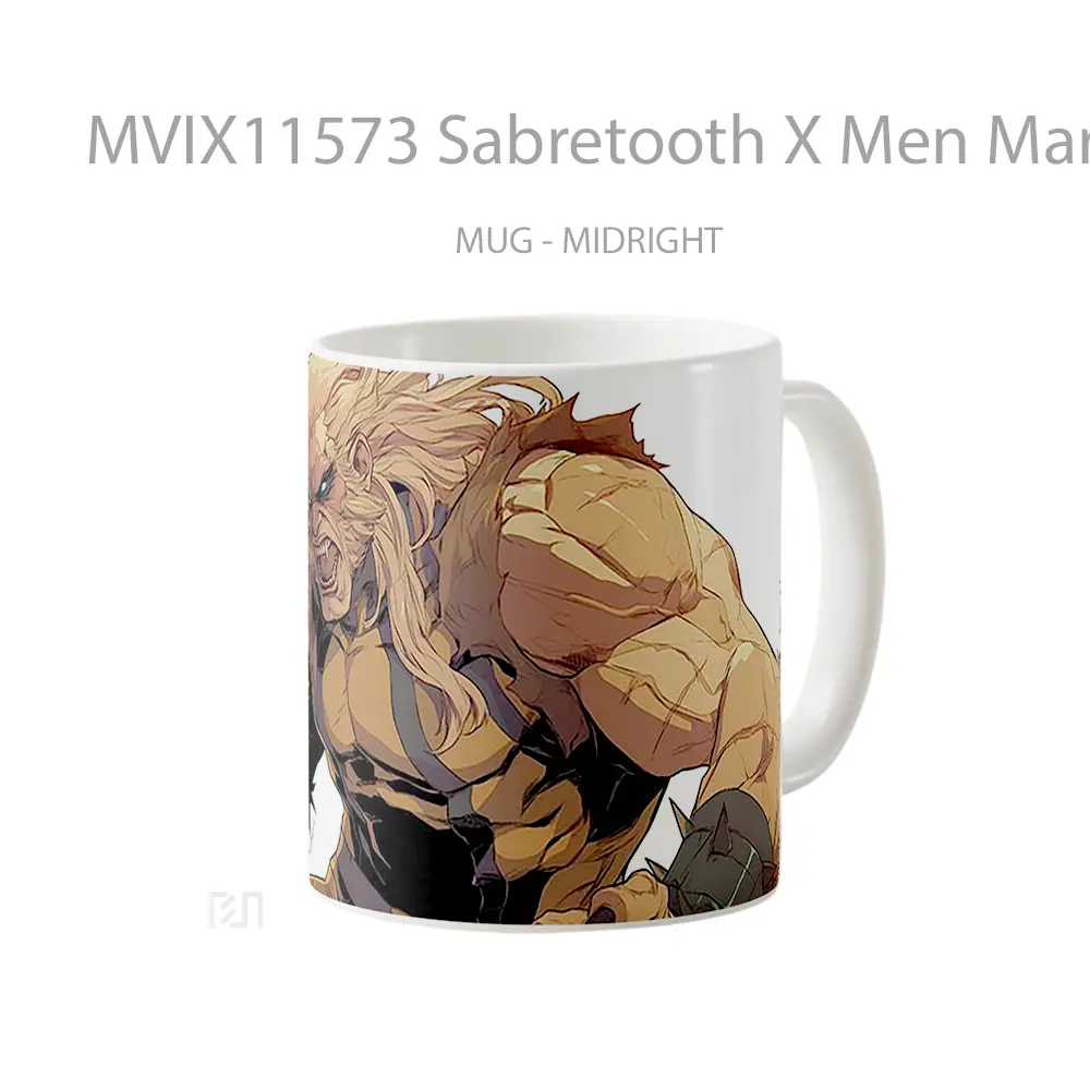 Mug Sabretooth X Men Marvel Gelas Keramik Koleksi Superhero - All-side / Desain