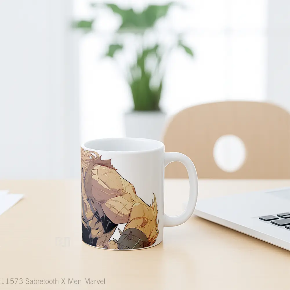 Mug Sabretooth X Men Marvel Gelas Keramik Koleksi Superhero - All-side / Desain