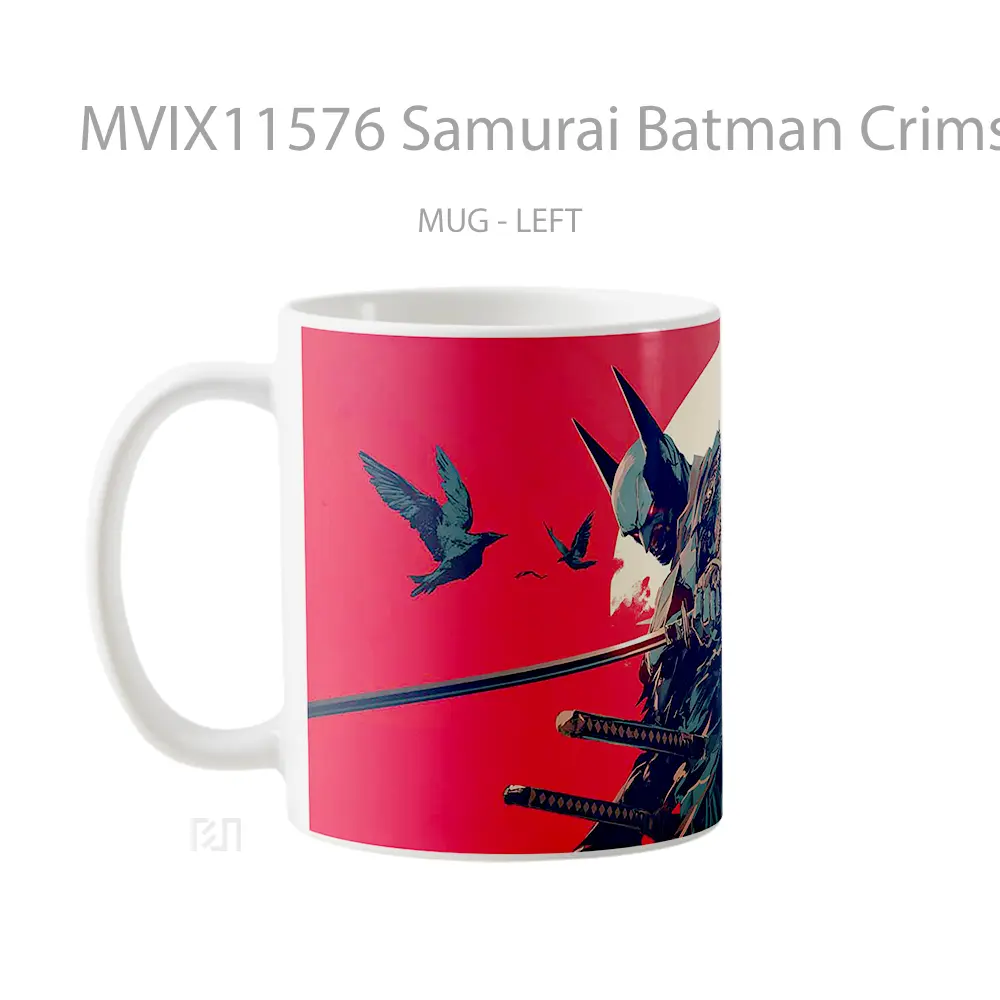 Mug Samurai Batman Crimson Moonpreview Hadiah Spesial Fans Superhero - All-side / Desain