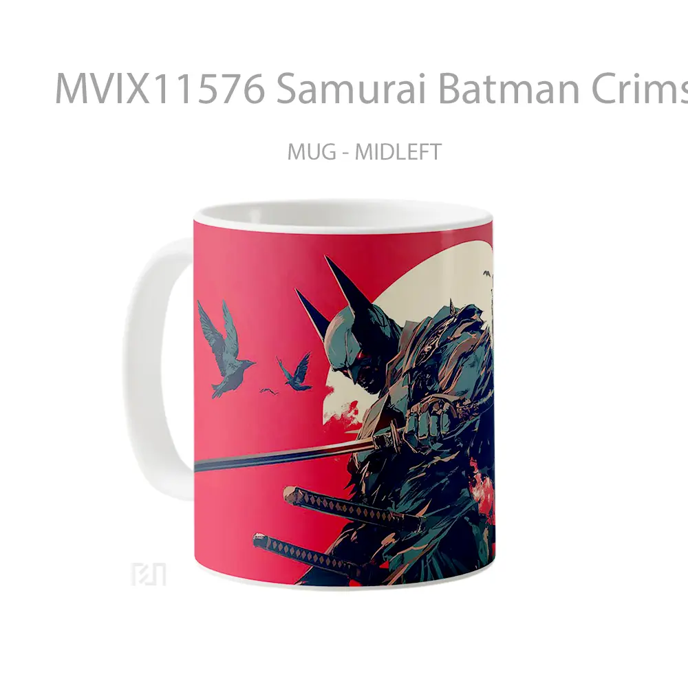 Mug Samurai Batman Crimson Moonpreview Hadiah Spesial Fans Superhero - All-side / Desain