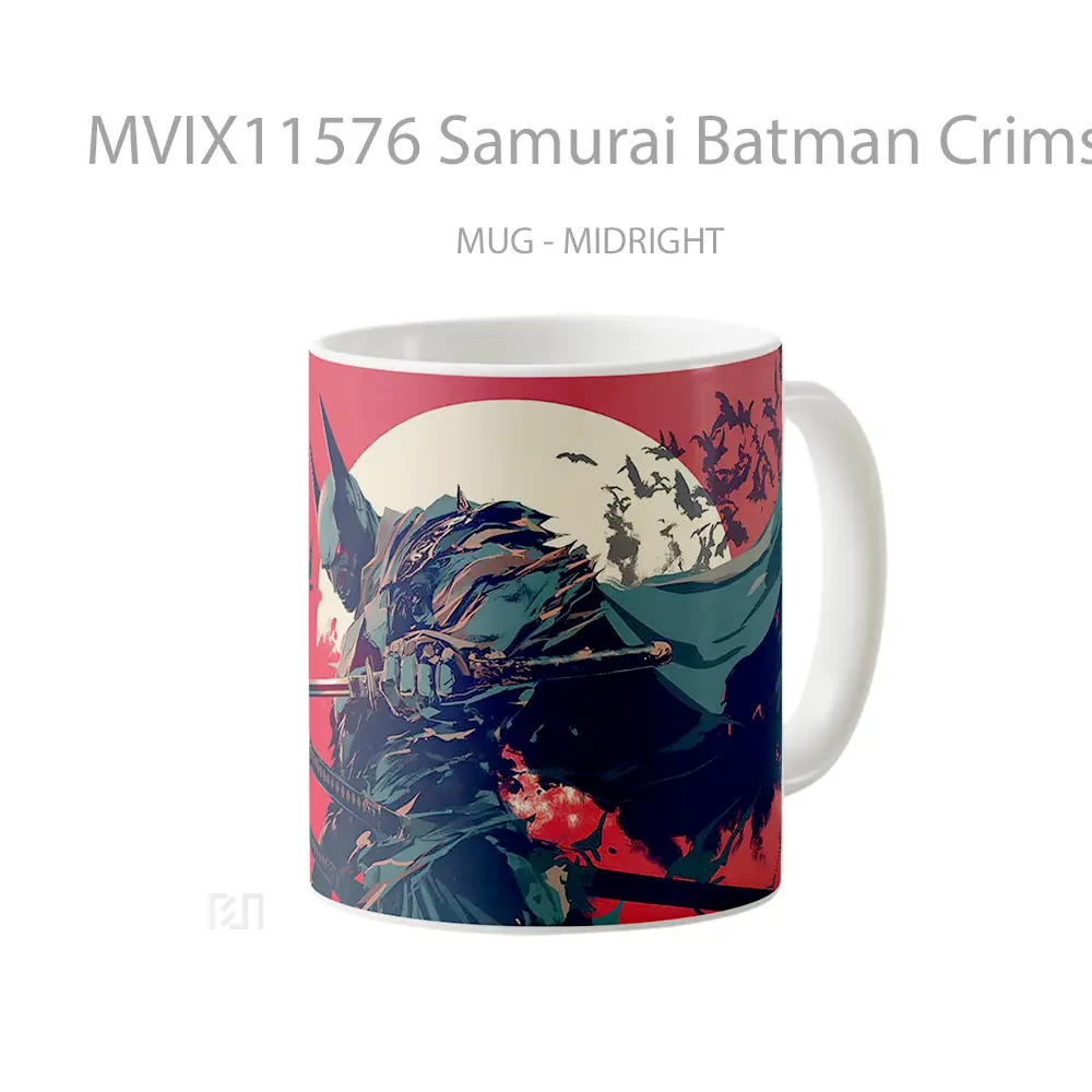 Mug Samurai Batman Crimson Moonpreview Hadiah Spesial Fans Superhero - All-side / Desain
