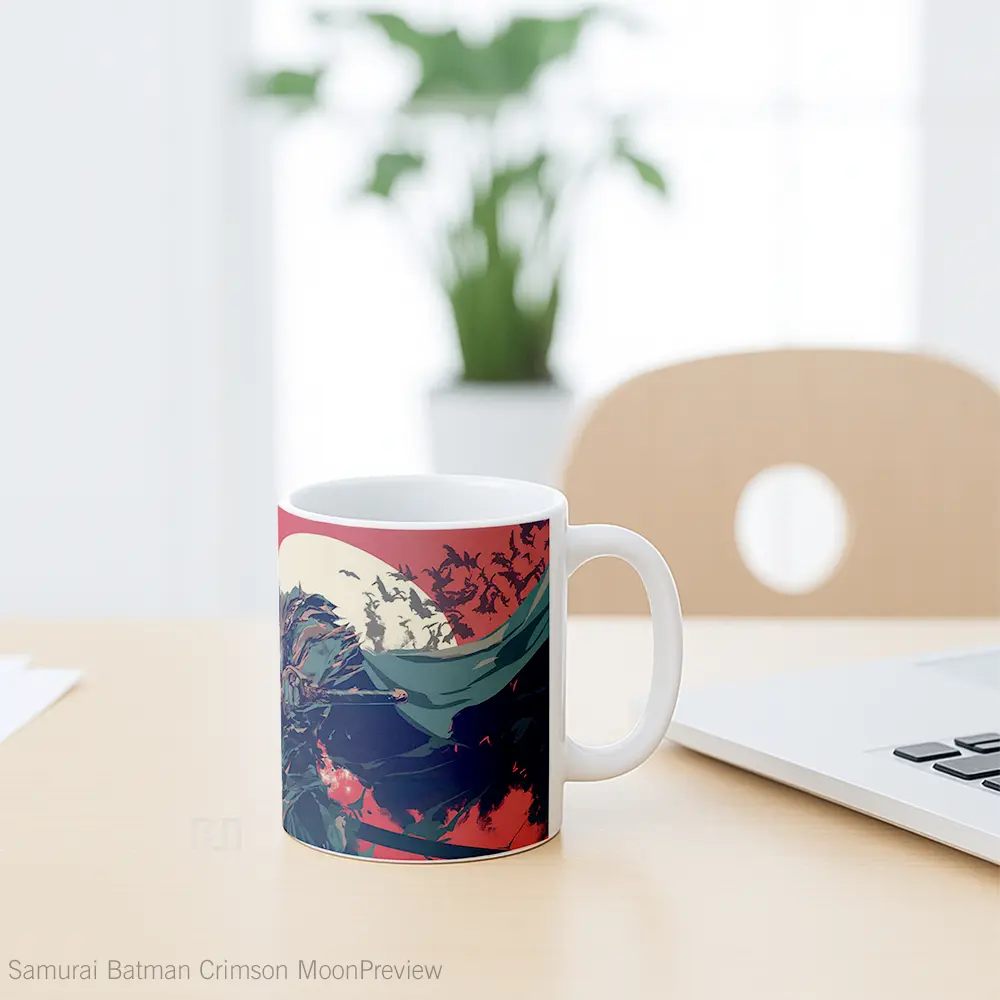 Mug Samurai Batman Crimson Moonpreview Hadiah Spesial Fans Superhero - All-side / Desain