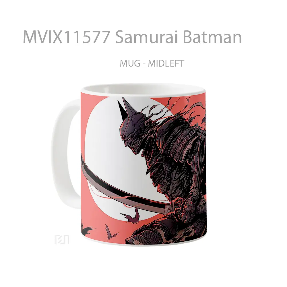 Mug Samurai Batman Gelas Keramik Koleksi Superhero - All-side / Desain