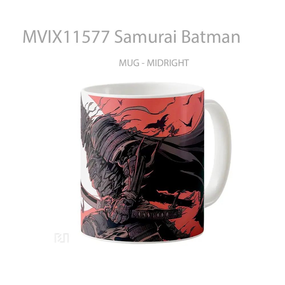 Mug Samurai Batman Gelas Keramik Koleksi Superhero - All-side / Desain