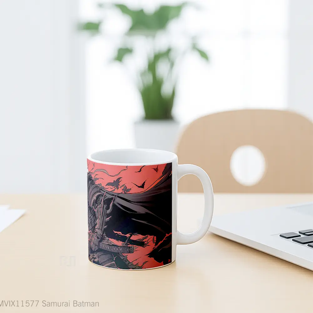 Mug Samurai Batman Gelas Keramik Koleksi Superhero - All-side / Desain