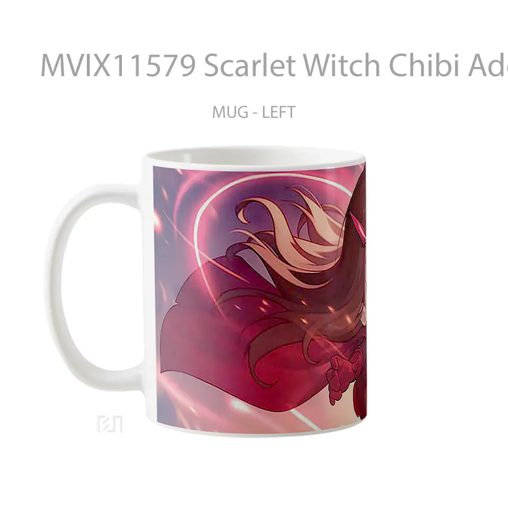Mug Scarlet Witch Chibi Adorable Hadiah Lucu dan Menarik - All-side / Desain
