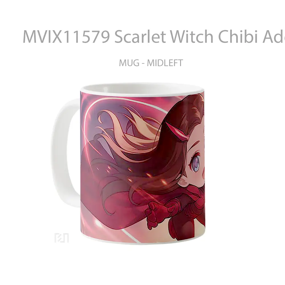 Mug Scarlet Witch Chibi Adorable Hadiah Lucu dan Menarik - All-side / Desain