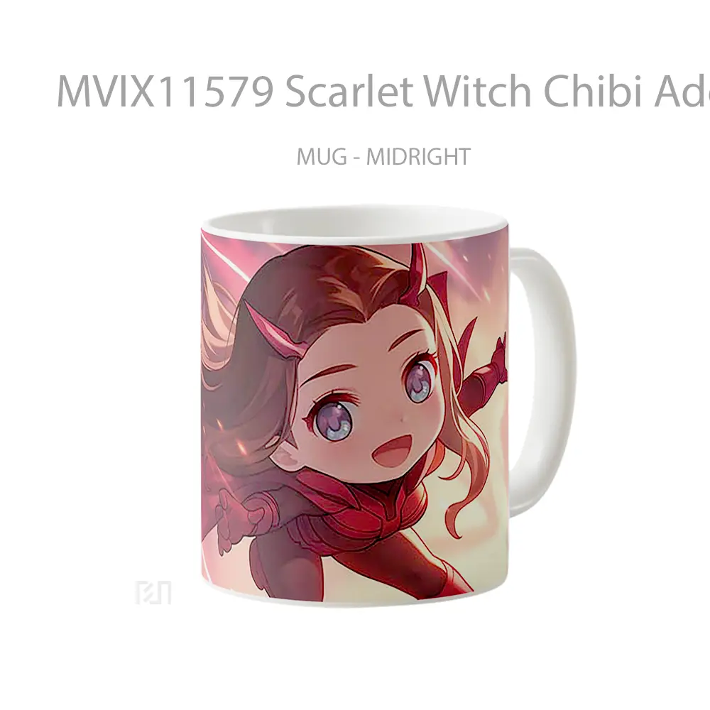 Mug Scarlet Witch Chibi Adorable Hadiah Lucu dan Menarik - All-side / Desain