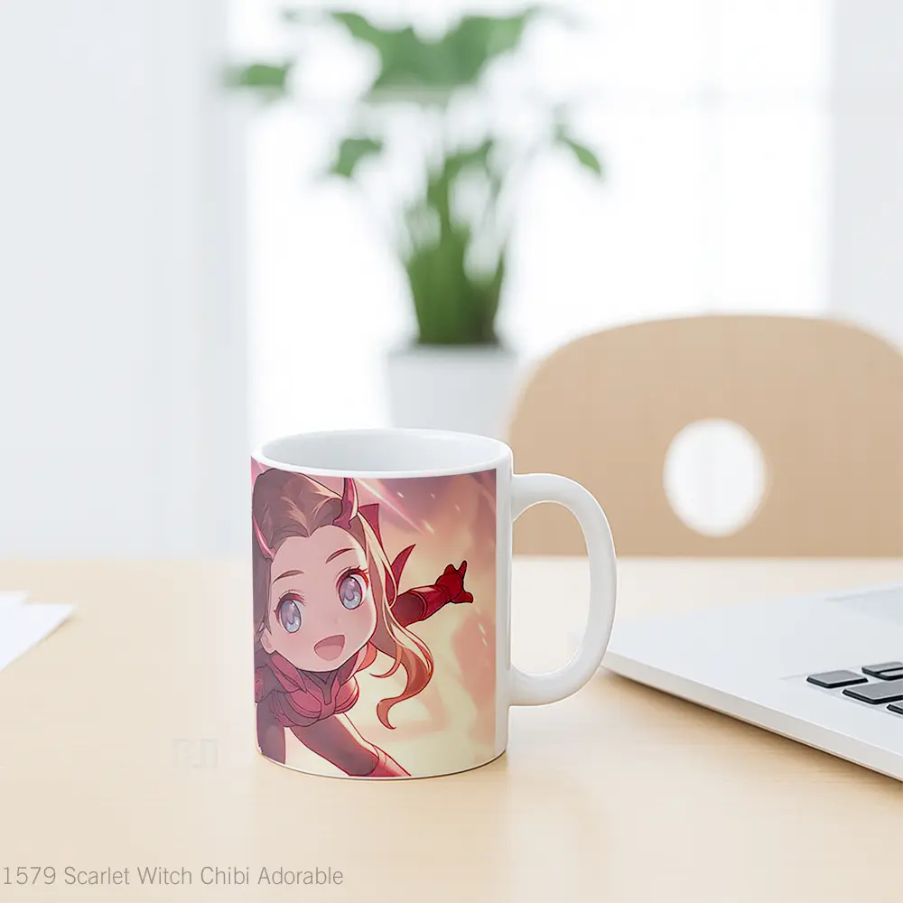 Mug Scarlet Witch Chibi Adorable Hadiah Lucu dan Menarik - All-side / Desain