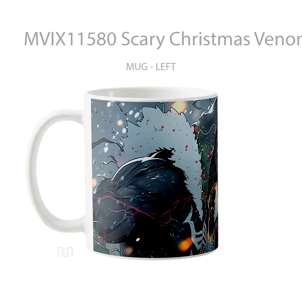 Mug Scary Christmas Venom Gelas Keramik Desain Unik - All-side / Desain
