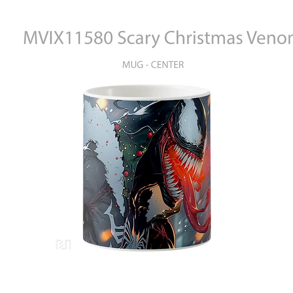 Mug Scary Christmas Venom Gelas Keramik Desain Unik
