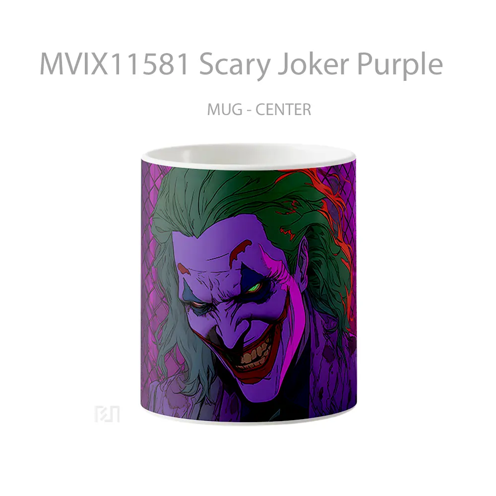 Mug Scary Joker Purple Gelas Keramik Koleksi Superhero