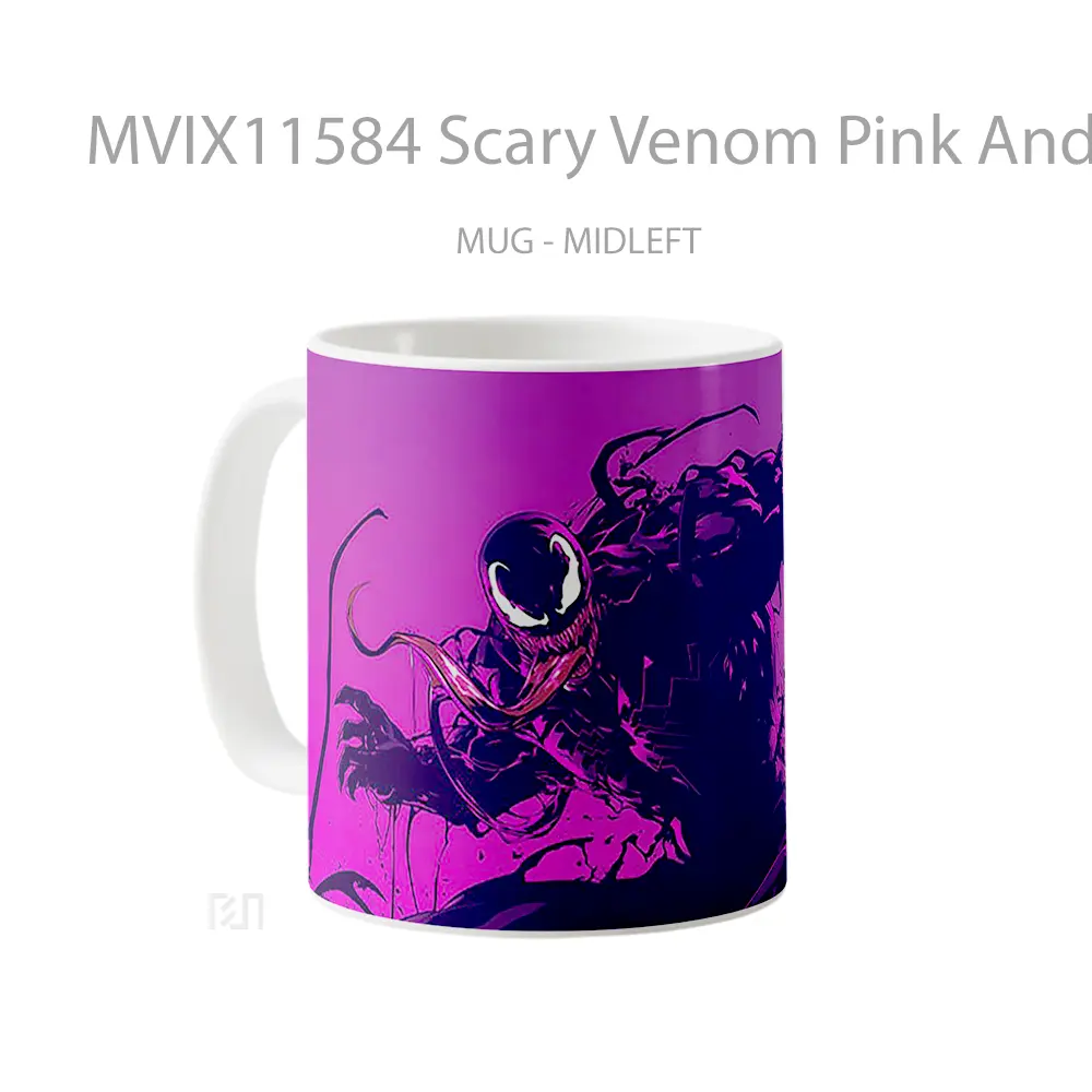 Mug Scary Venom Pink And Purple Koleksi Mug Limited Edition - All-side / Desain