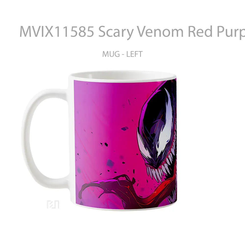 Mug Scary Venom Red Purple Koleksi Mug Limited Edition - All-side / Desain
