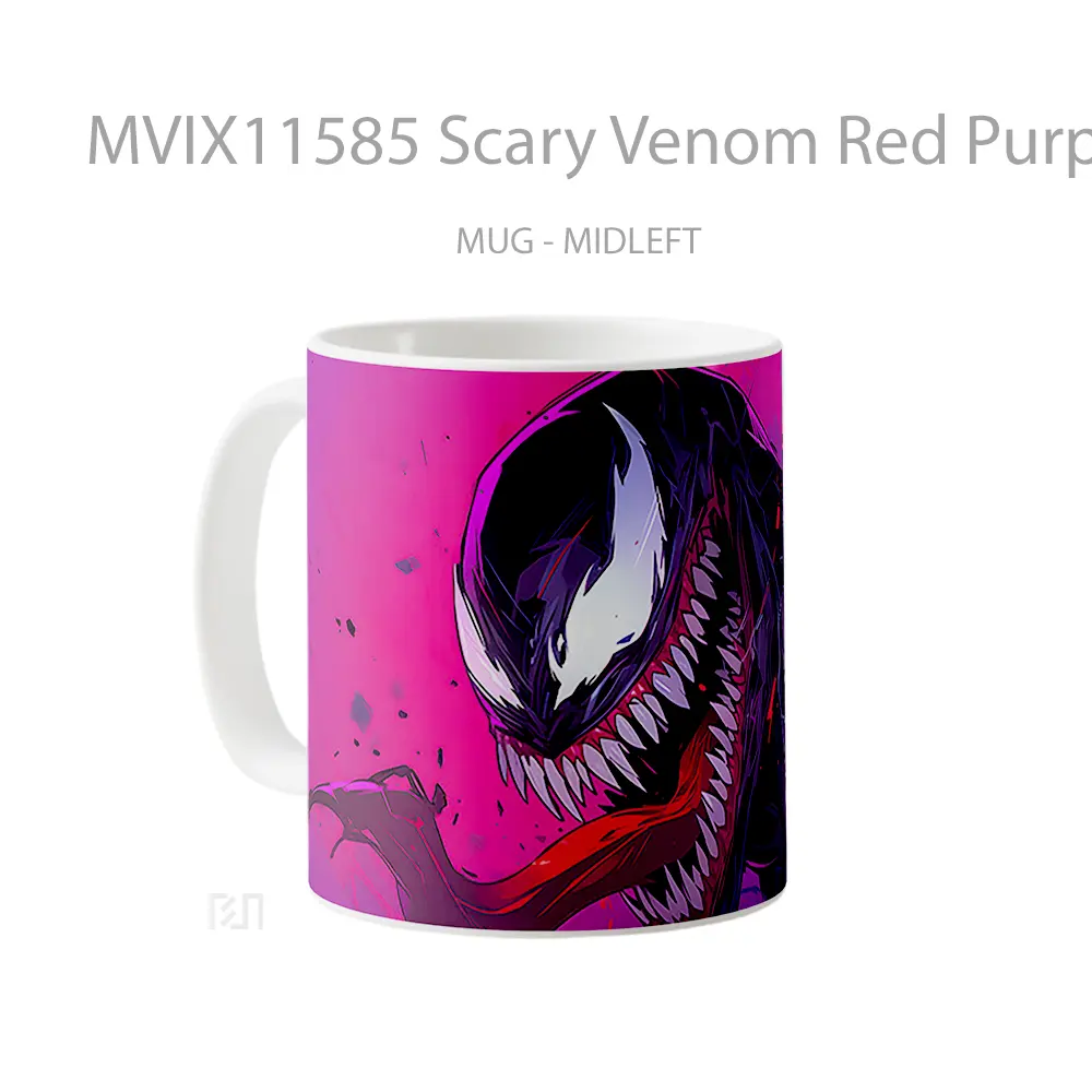 Mug Scary Venom Red Purple Koleksi Mug Limited Edition - All-side / Desain