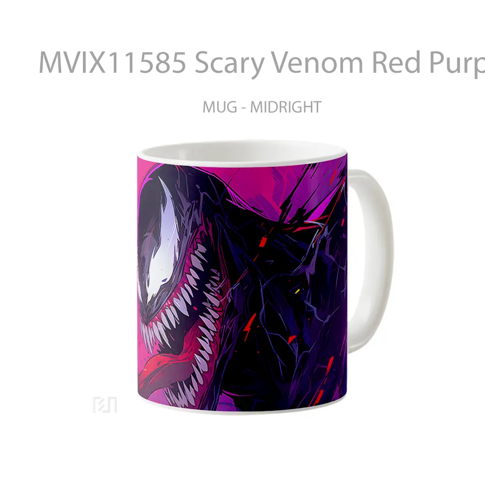 Mug Scary Venom Red Purple Koleksi Mug Limited Edition - All-side / Desain