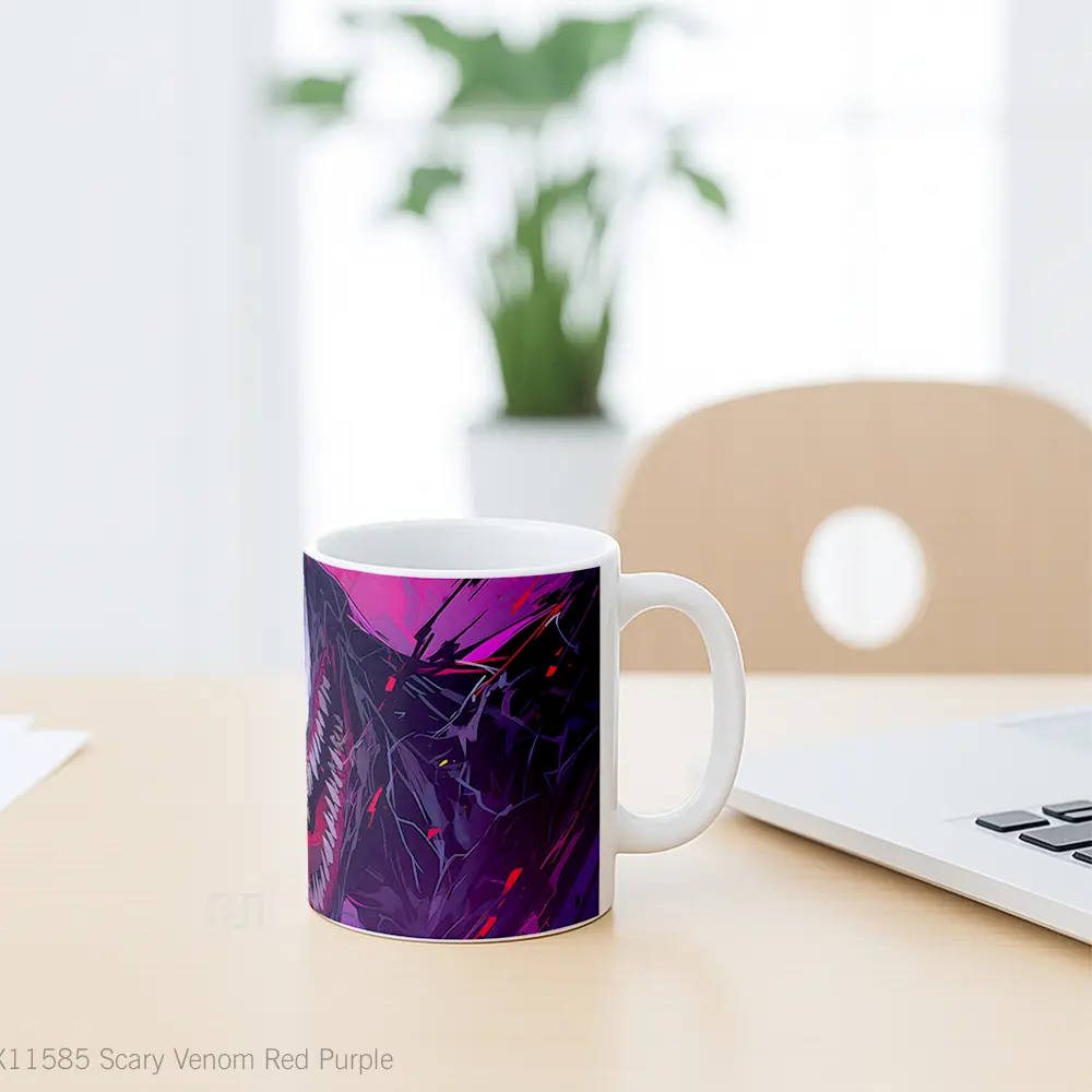 Mug Scary Venom Red Purple Koleksi Mug Limited Edition - All-side / Desain
