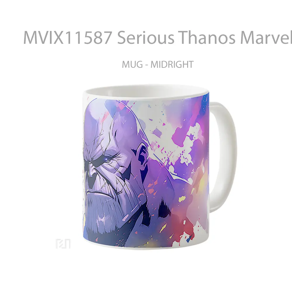 Mug Serious Thanos Marvel Art Merchandise Karakter Ikonik - All-side / Desain