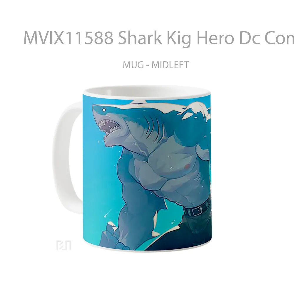 Mug Shark Kig Hero Dc Comics Mug Anime Populer Koleksi Spesial - All-side / Desain