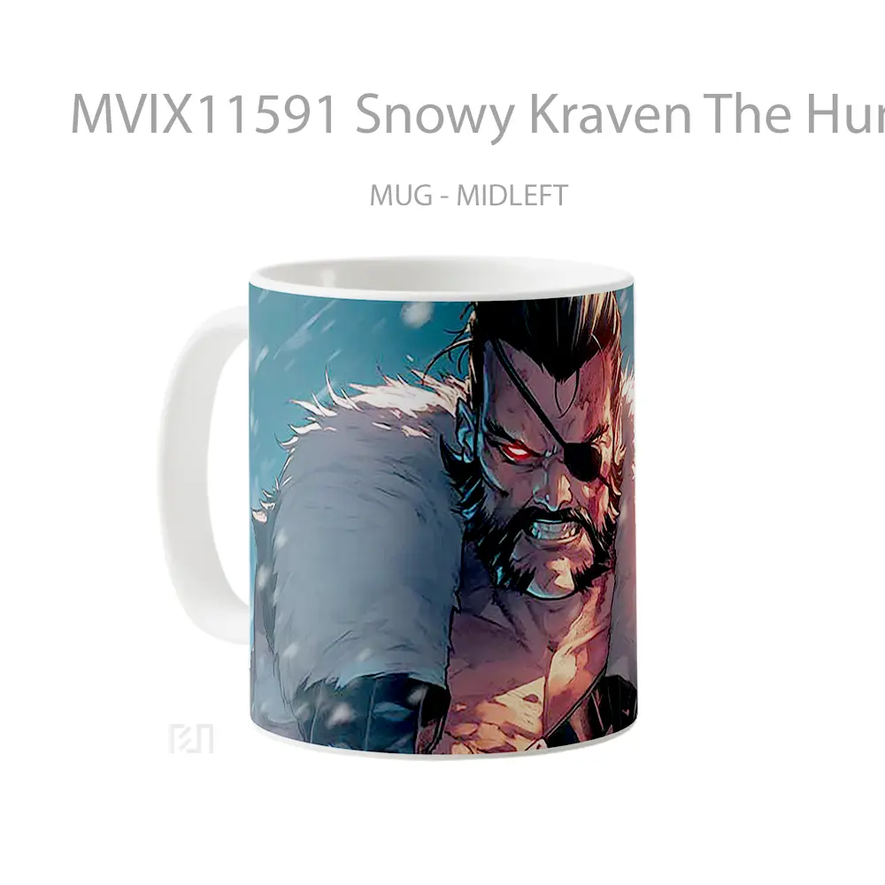 Mug Snowy Kraven The Hunter Mug Aesthetic Koleksi Spesial - All-side / Desain