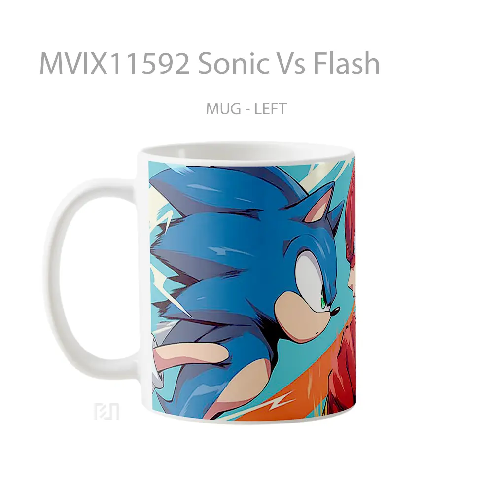 Mug Sonic Vs Flash Mug Aesthetic Koleksi Spesial - All-side / Desain